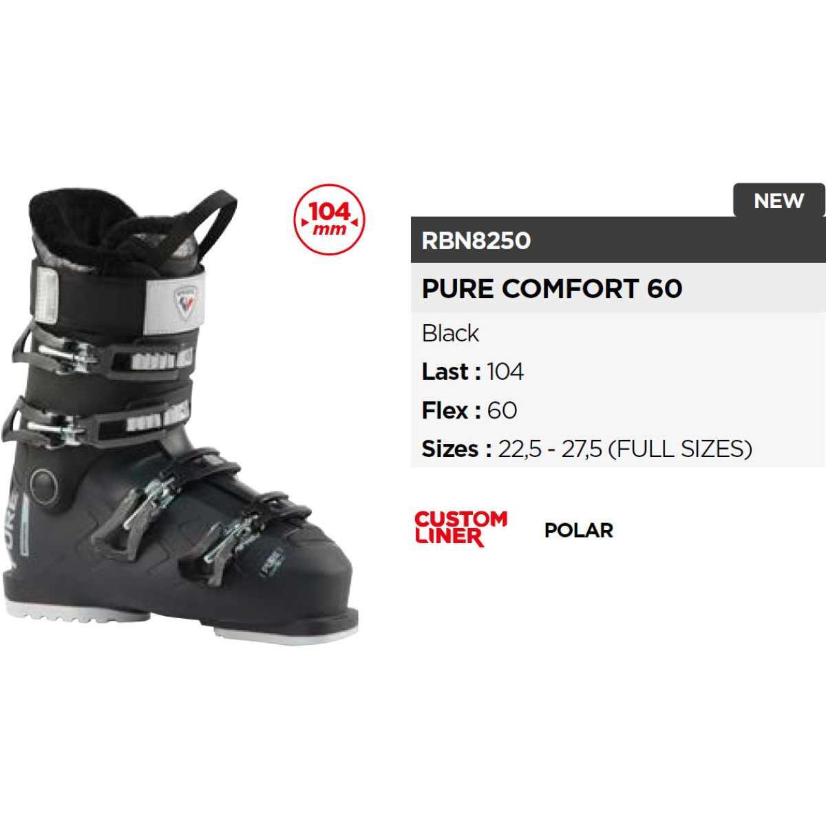 Chaussures De Ski Pure Comfort 60 Black Femme 3/6