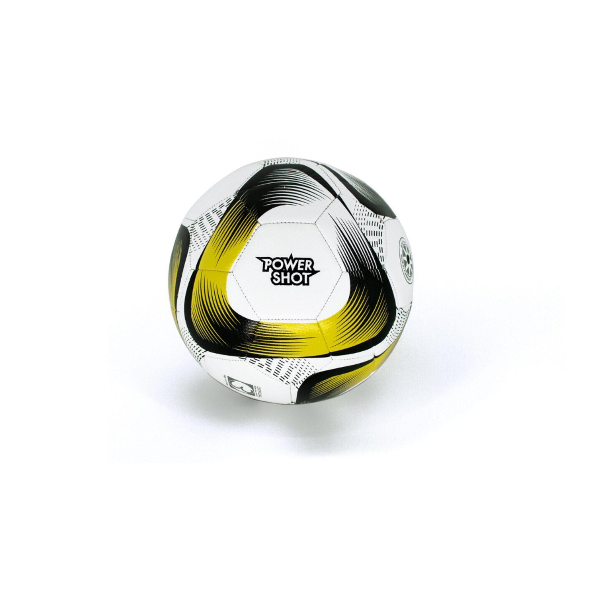 POWER SHOT Žlutočerný fotbalový míč - velikost 5