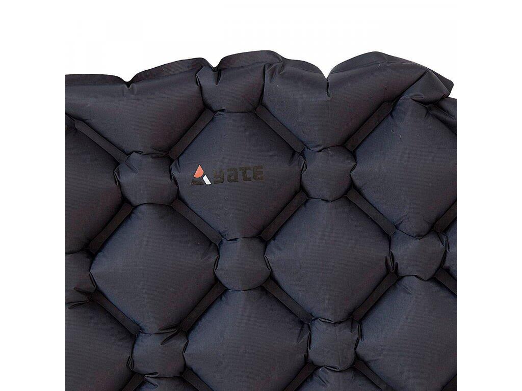 Colchoneta inflable Yate Scout gris 185×55×5,5 cm – Nylon 20D, cámaras separadas 2/3