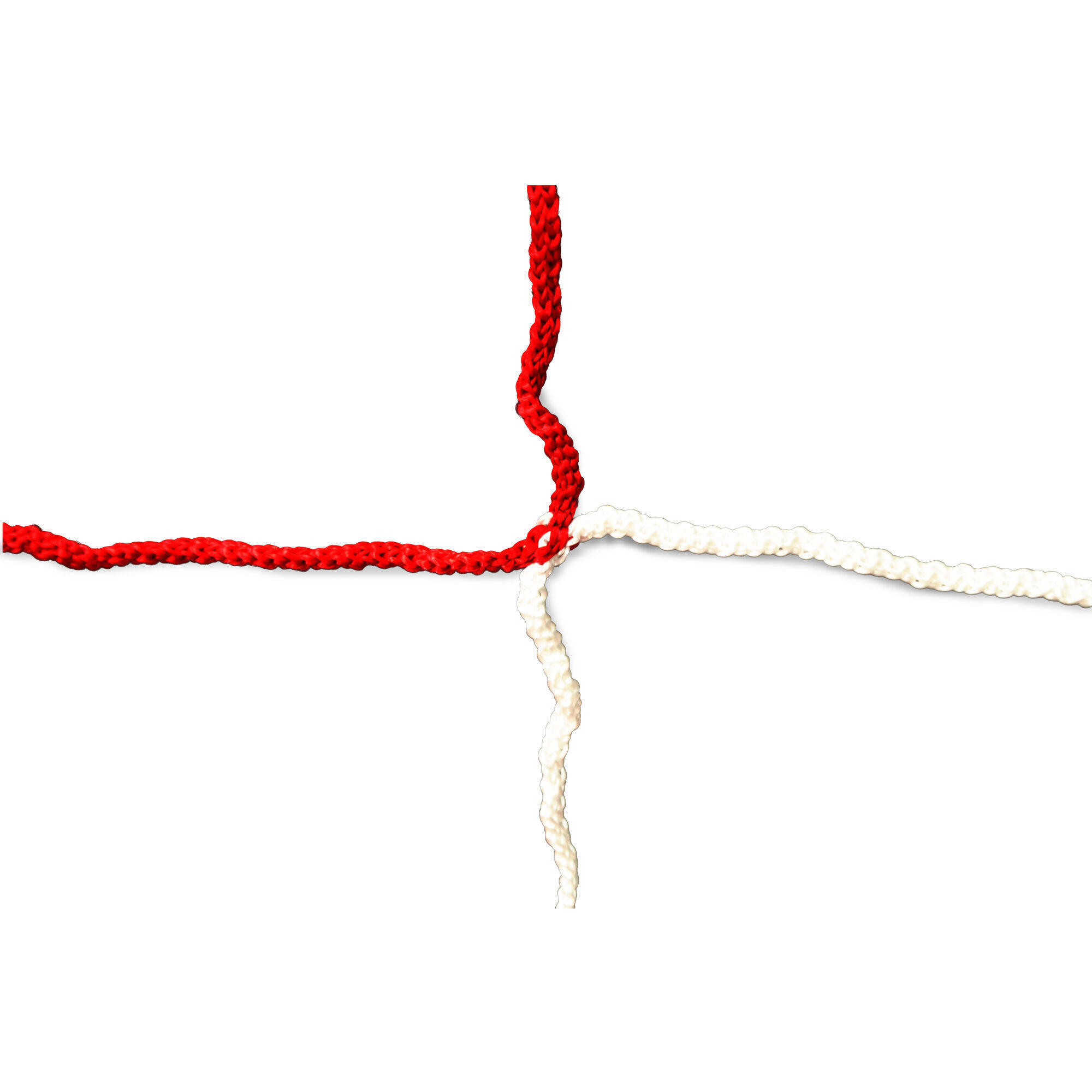 Rede de futebol de 11 4mm - Vermelho/Branco - 7,32 x 2,44 x 0,8 x 1,5m