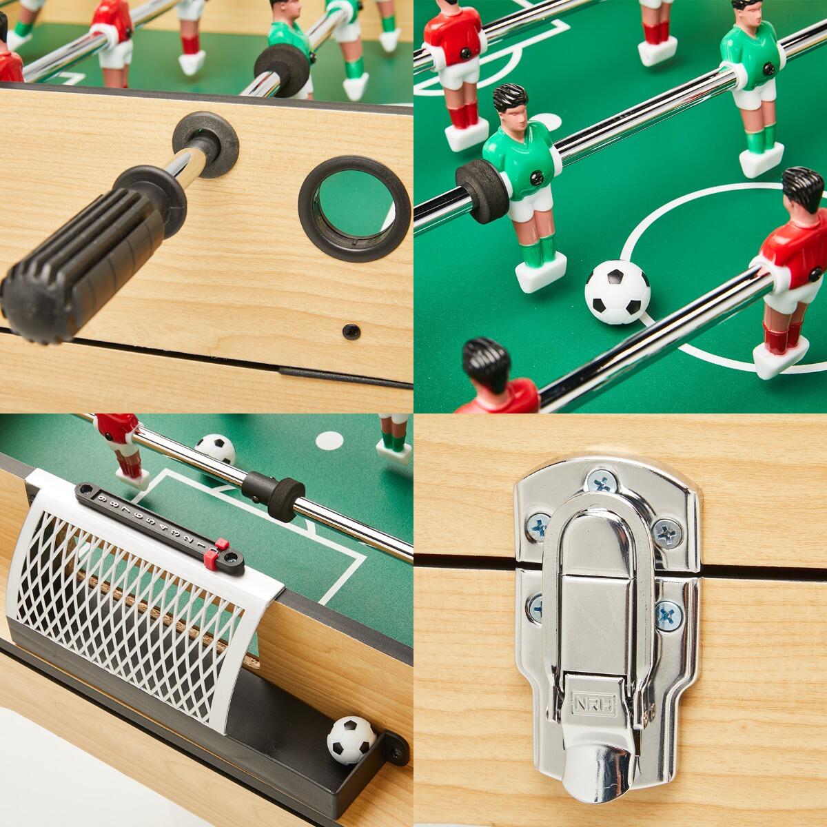 4-in-1 Multispieltisch mit Tischfußball, Billard, Tischtennis und Airhockey 2/5