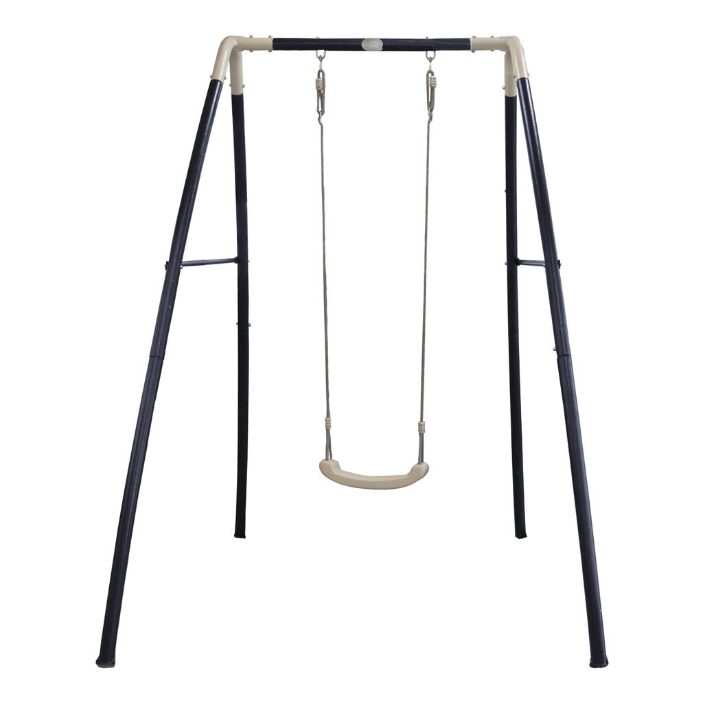 Swing Single-Seat, Metal, 210 x 140 x 217 cm - White & Grey