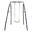 AXI Portique en Metal, 210 x 140 x 217 cm - Blanche & Grise
