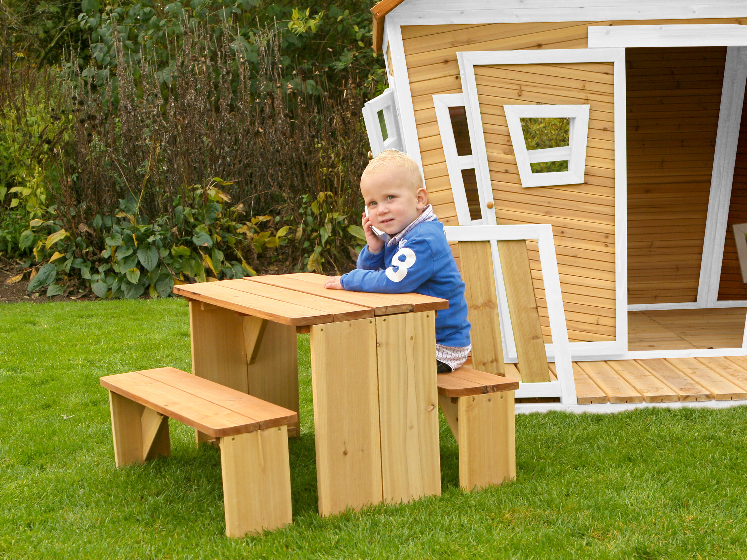 Maisonnette en bois, Lisa, Marron/Blanche 6/7