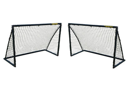 Paar voetbaldoelen - 1,8 x 1,2m - PVC - Zwart