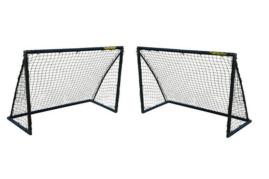 Paar voetbaldoelen - 1,8 x 1,2m - PVC - Zwart