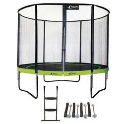 Trampoline de jardin rond 305 cm + filet de sécurité + échelle + kit ancrage |