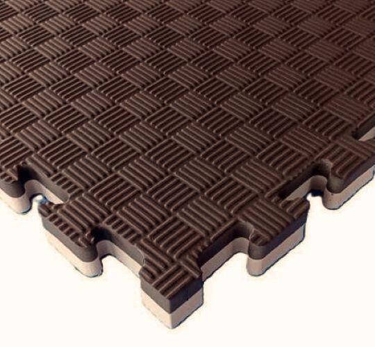 Tatami Puzzle EVA 100x100x40 mm (Lote 8 uds) Marrón-Beige 3/7