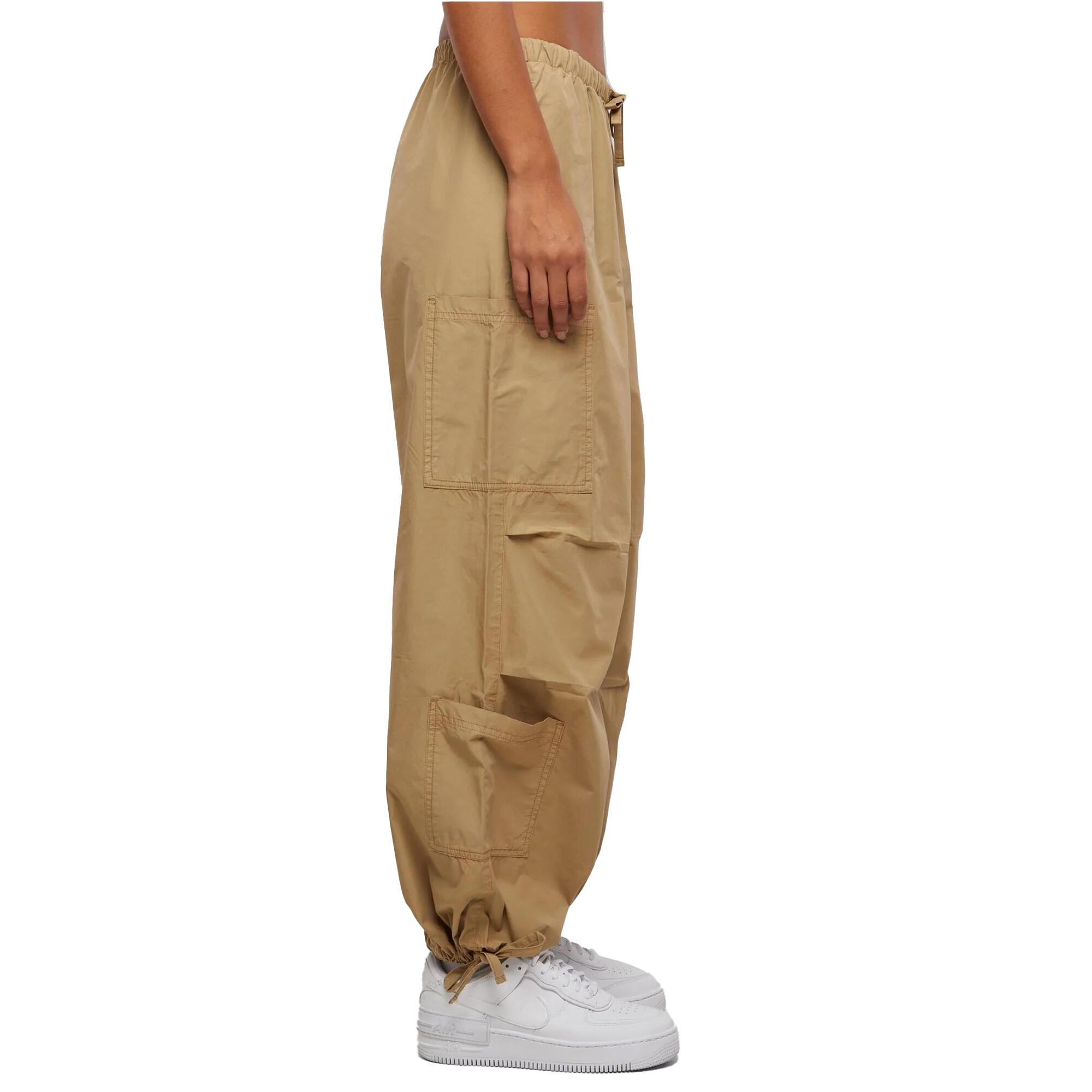 Beige Cargo Utility Trousers Womens Uk BDG Cream Y2K Multi-Pocket