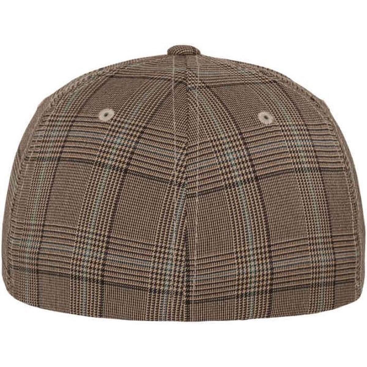 Cappellino Da Baseball A Quadri Flexfit Marrone Verde Kaki 2/3