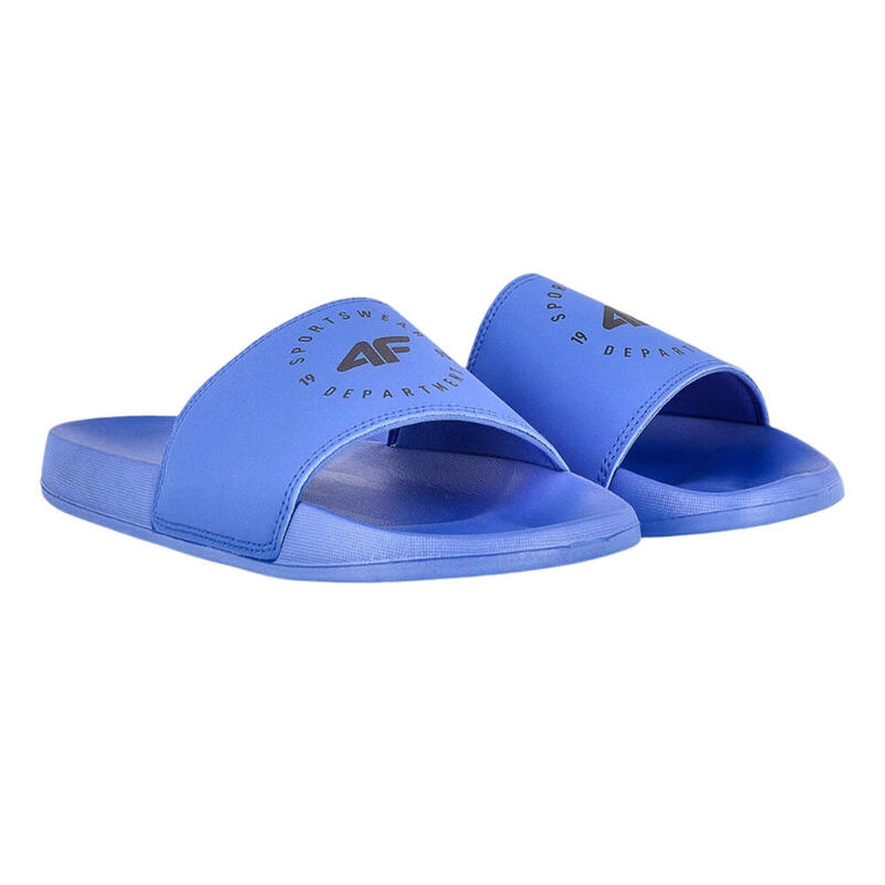 Zomer Teenslippers Heren Logo (Blauw Neon)