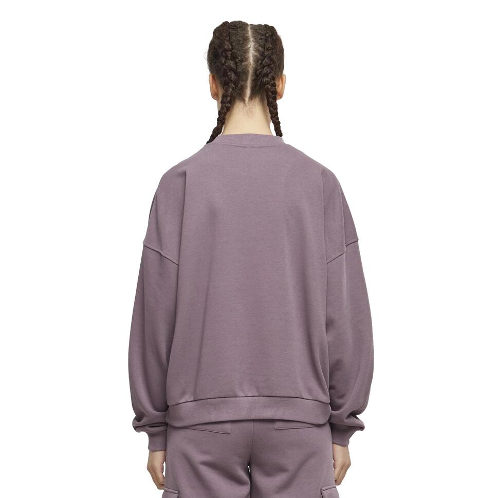 Bluza Damska Frotte Z Okrągłym Dekoltem Oversize