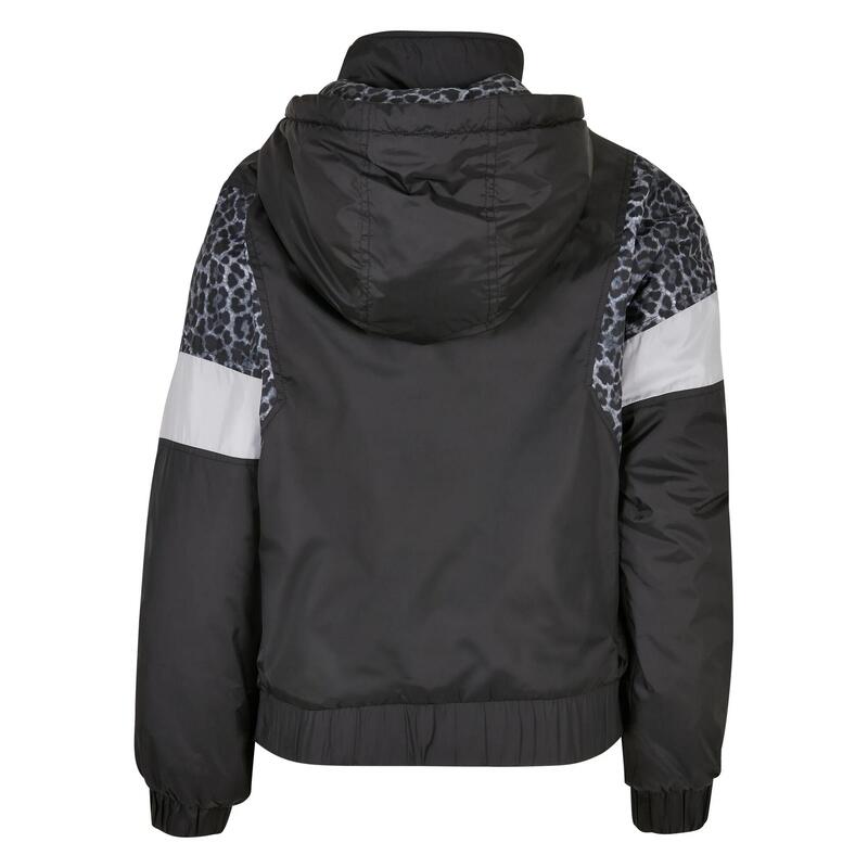 Dames Snow Leopard Pull Over Jas (Zwart/Licht Asfalt/Grijs)