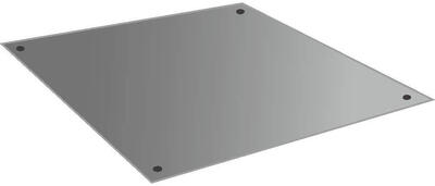 IceToolz Grundplatte Xpert E132B 60 x 60 cm Stahl Silber