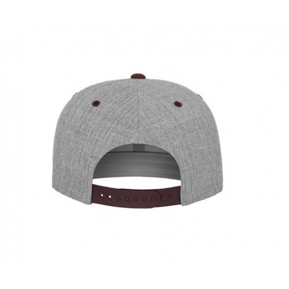 Casquette Ajustable Motif/style Deux Tons (Gris Chiné / Pourpre) 2/2
