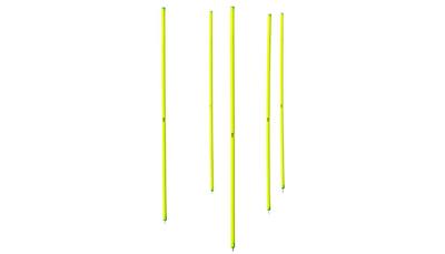 Set van 5 gele slalompalen