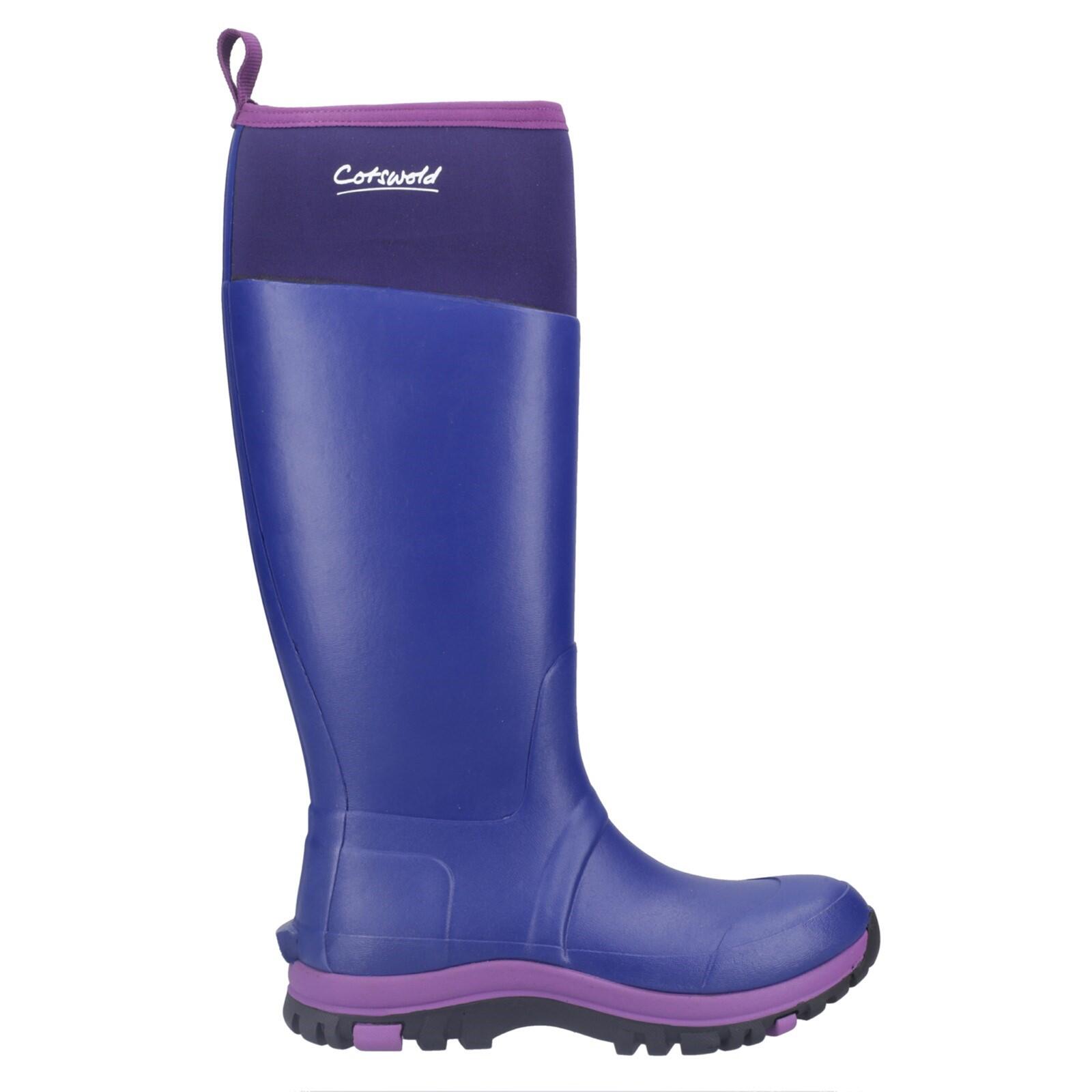 Wentworth Plain Rubber Wellingtons Purple 1/5