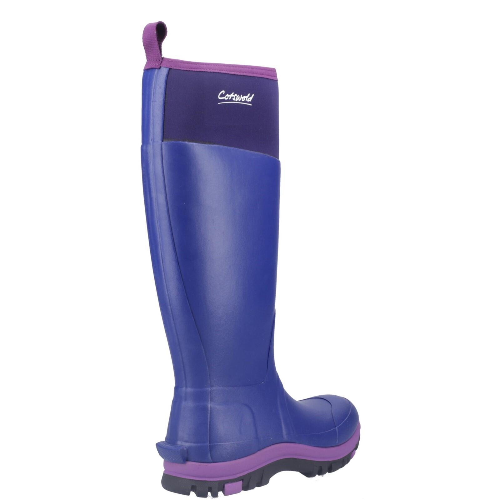 Wentworth Plain Rubber Wellingtons Purple 3/5