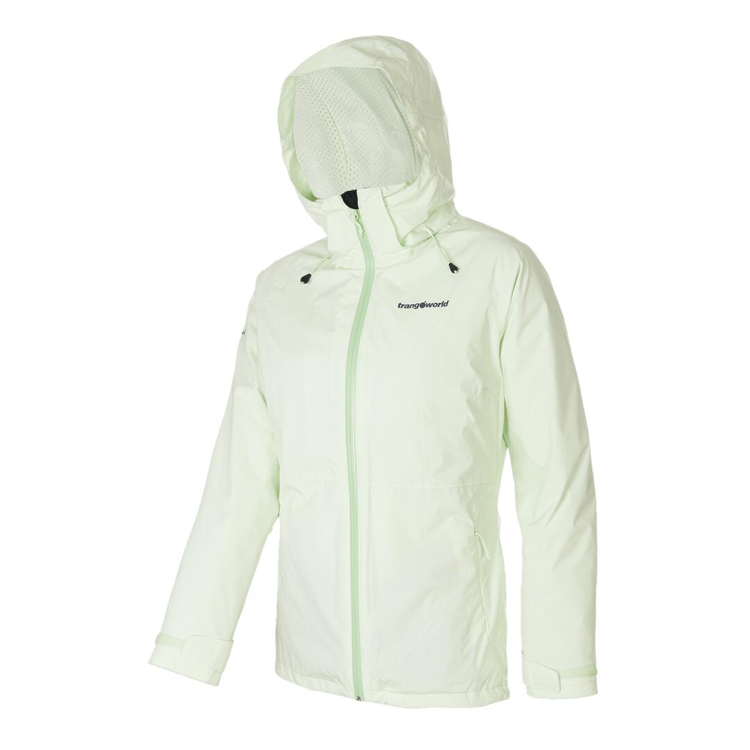 TRANGOWORLD Chaqueta 3 en 1 para Mujer Trangoworld Bruket complet Verde Impermeable