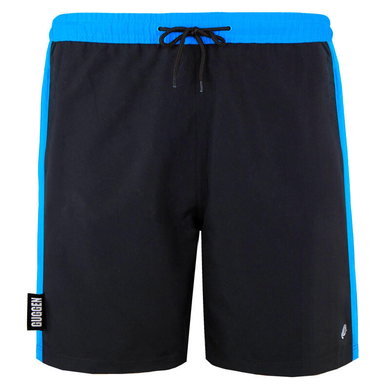 Costum de baie pentru bărbați 1889 boardshort negru cu dungi albastre Boardshort