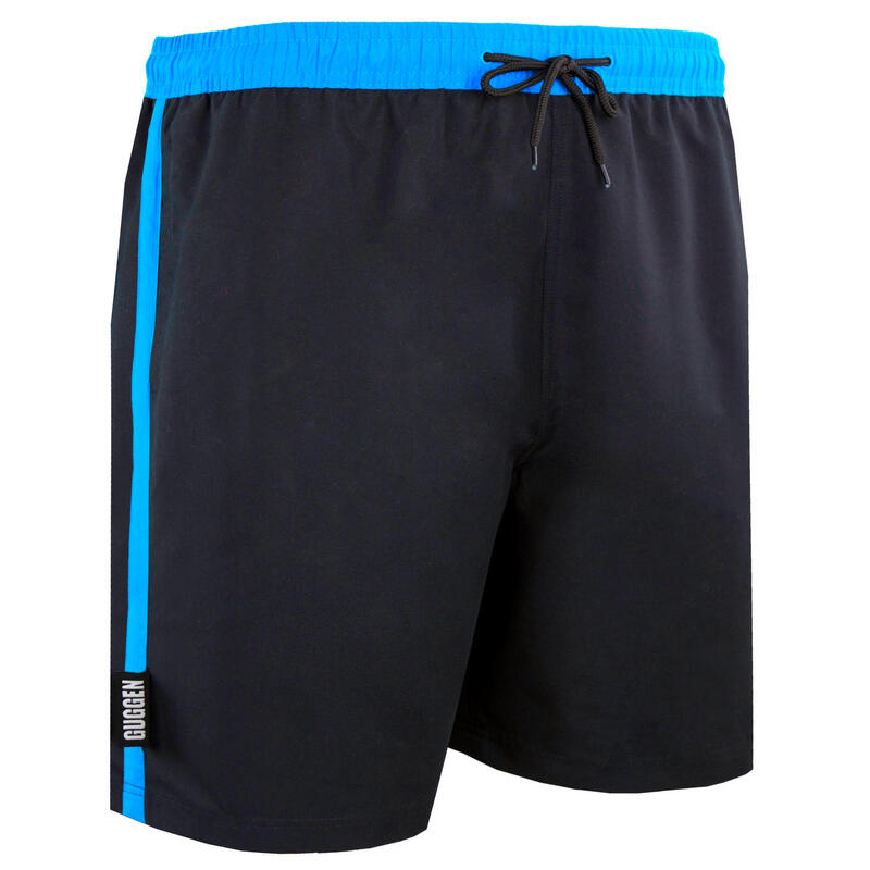 GUGGEN MOUNTAIN Short Maillot de bain homme noir à rayures bleues