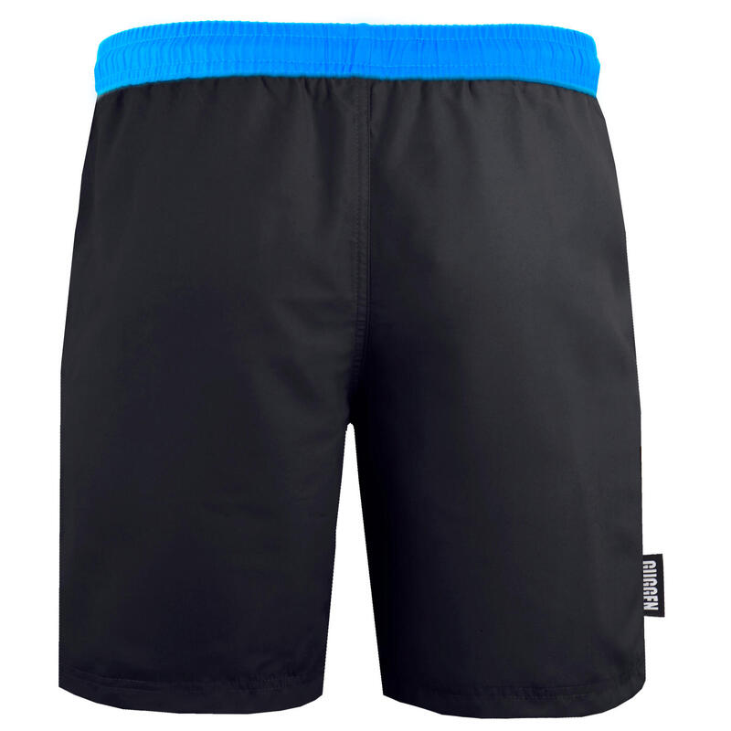 Costum de baie pentru bărbați 1889 boardshort negru cu dungi albastre Boardshort