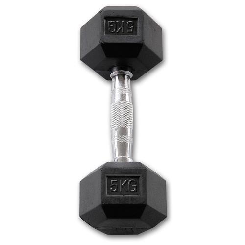Paire d'haltères hexagonale HEXRU5 pour fitness et musculation 1/3