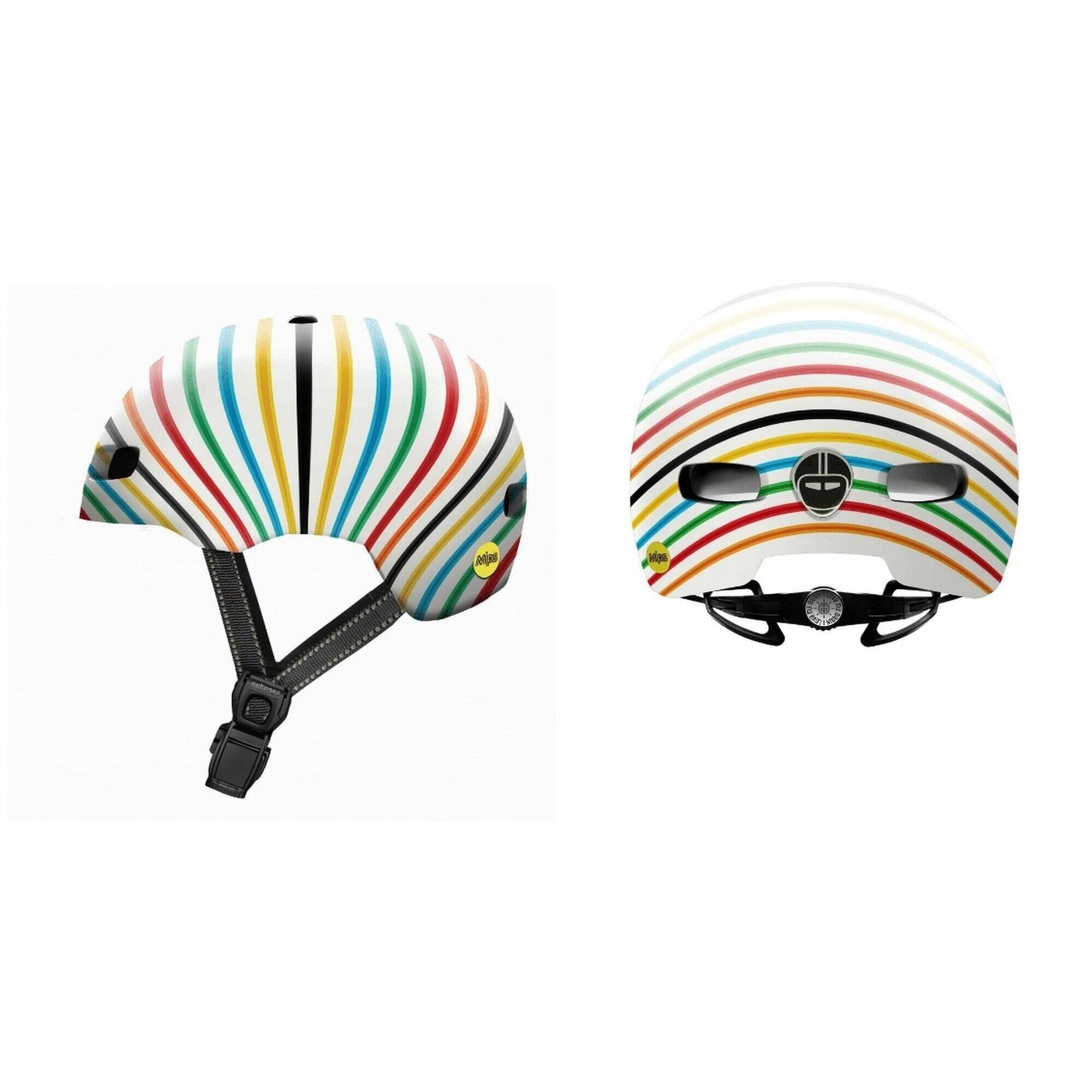 Nutcase - Casque De Vélo Pour Enfants Little Nutty Mips, Candy Coat - Casque - Blanc|multicolore - 48-52 Cm - Decathlon
