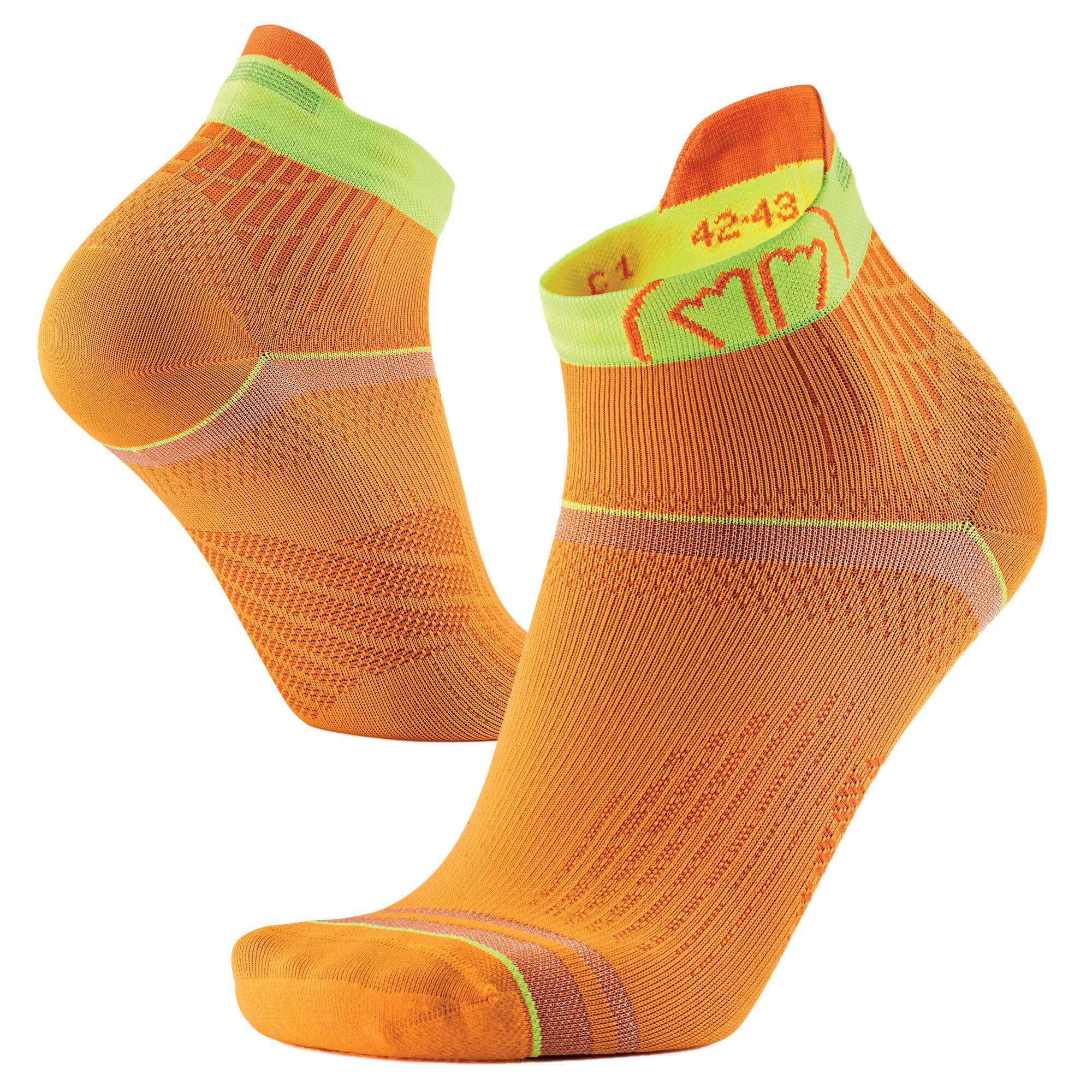 Sidas - Chaussettes Fines Conçues Pour La Course À Pied Sur Route - Run Feel - Chaussettes - Bleu|jaune - 39/42 - Decathlon