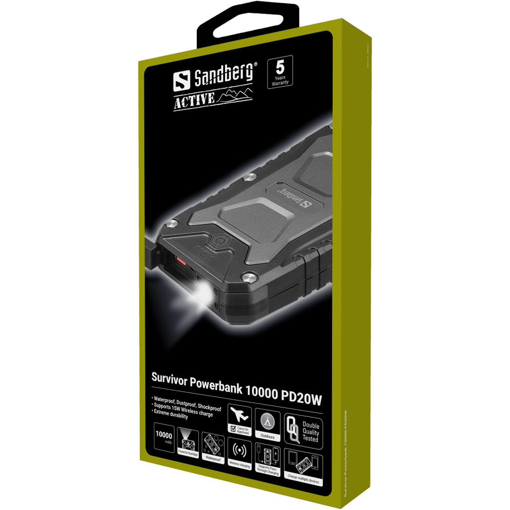 Powerbank Sandberg Survivor 10000 PD20W 2/7