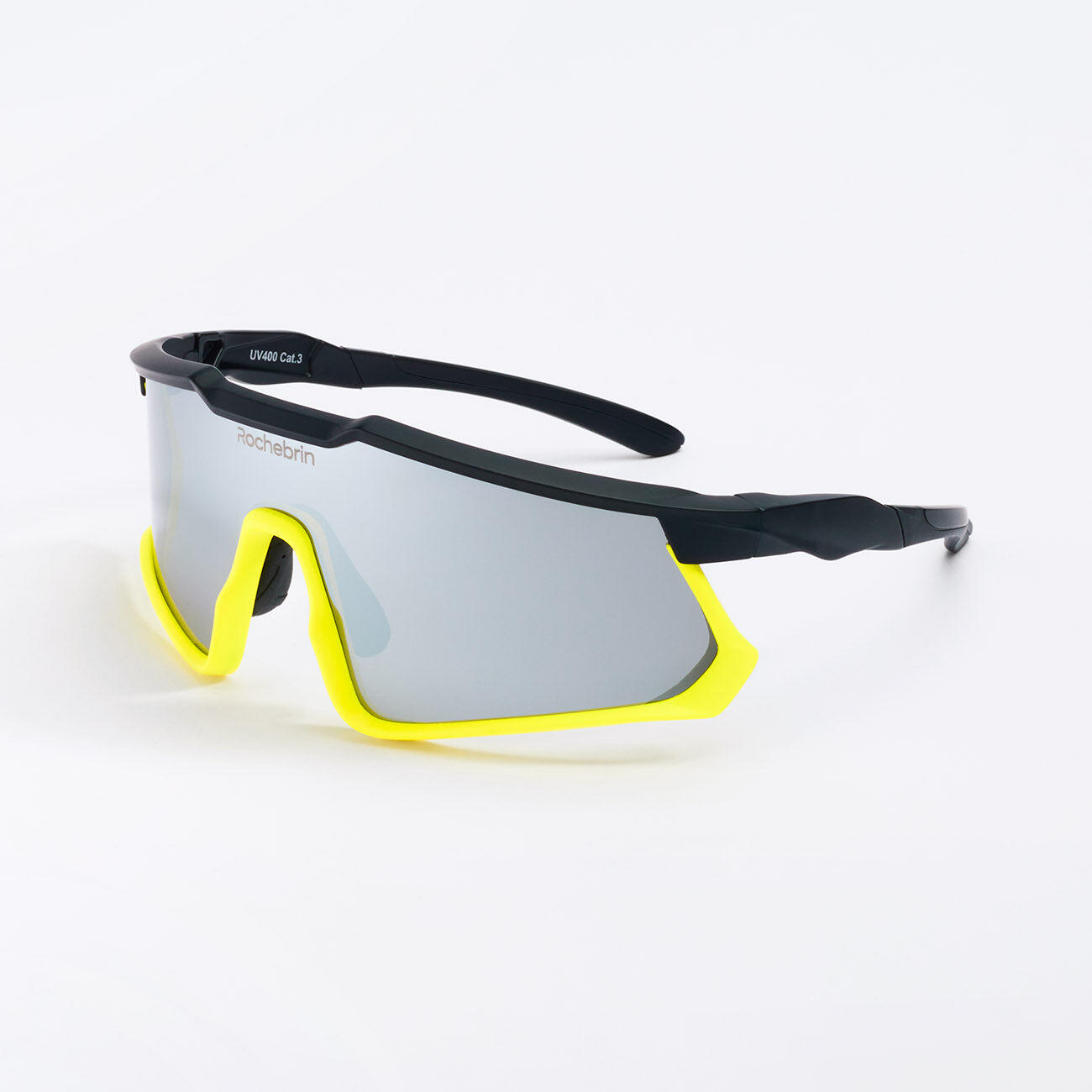 Rochebrin - Lunette De Soleil Anti-dérapante Running Et Cyclisme Catégorie3 - Homme Et Femme - Lunettes De Soleil - Gris|jaune|noir - No Size - Decathlon