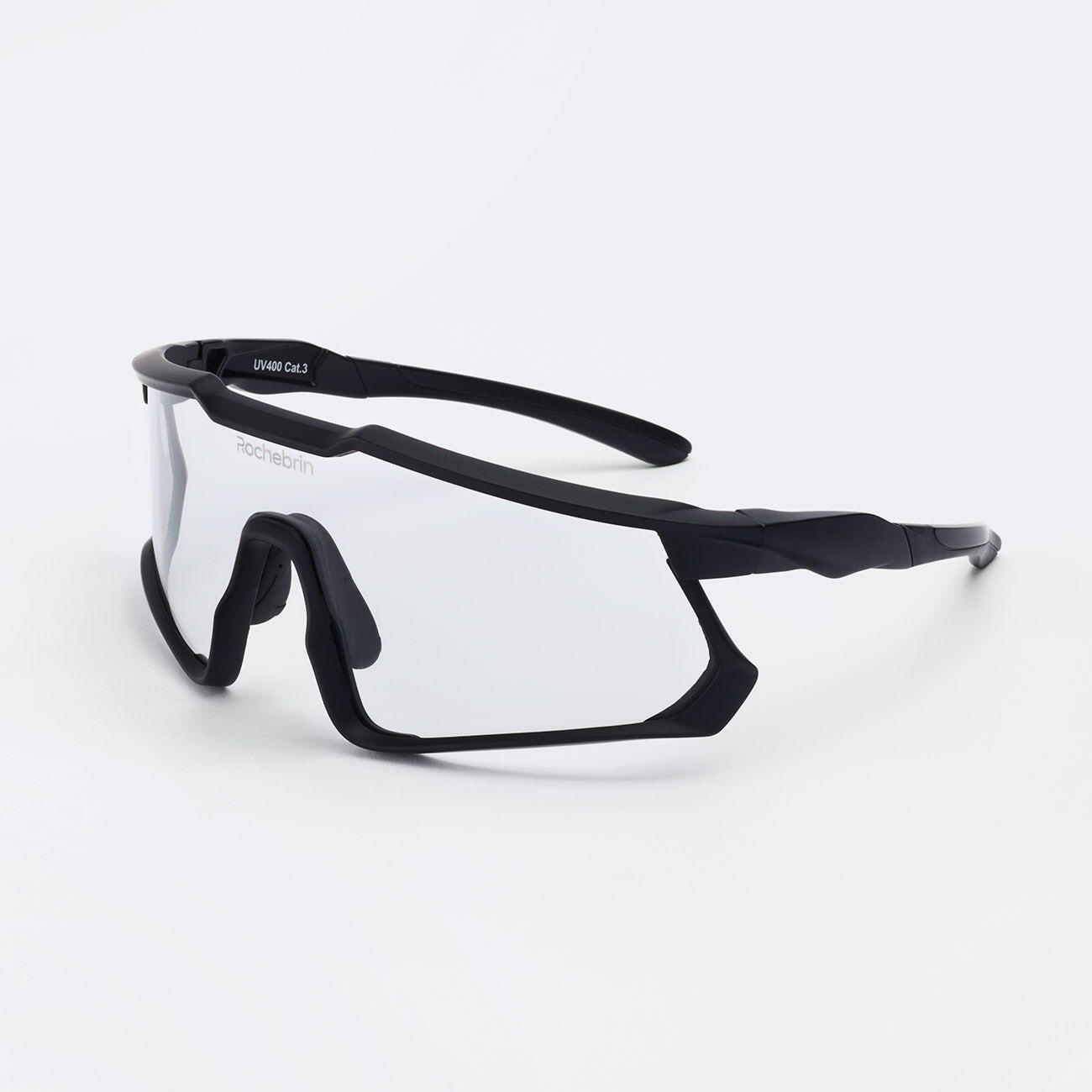Rochebrin - Lunette De Soleil Photochromique Running Et Cyclisme Cat 0 À 3 - Homme Et Femme - Lunettes De Soleil - Noir - No Size - Decathlon
