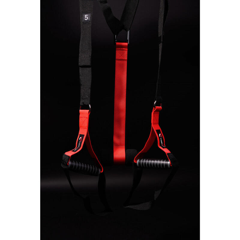 Banda elastica pentru fitness, cu manere, Christopeit