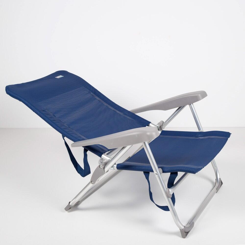 Cadeira de praia dobrável multiposições baixa blue Slim Aktive 7/7