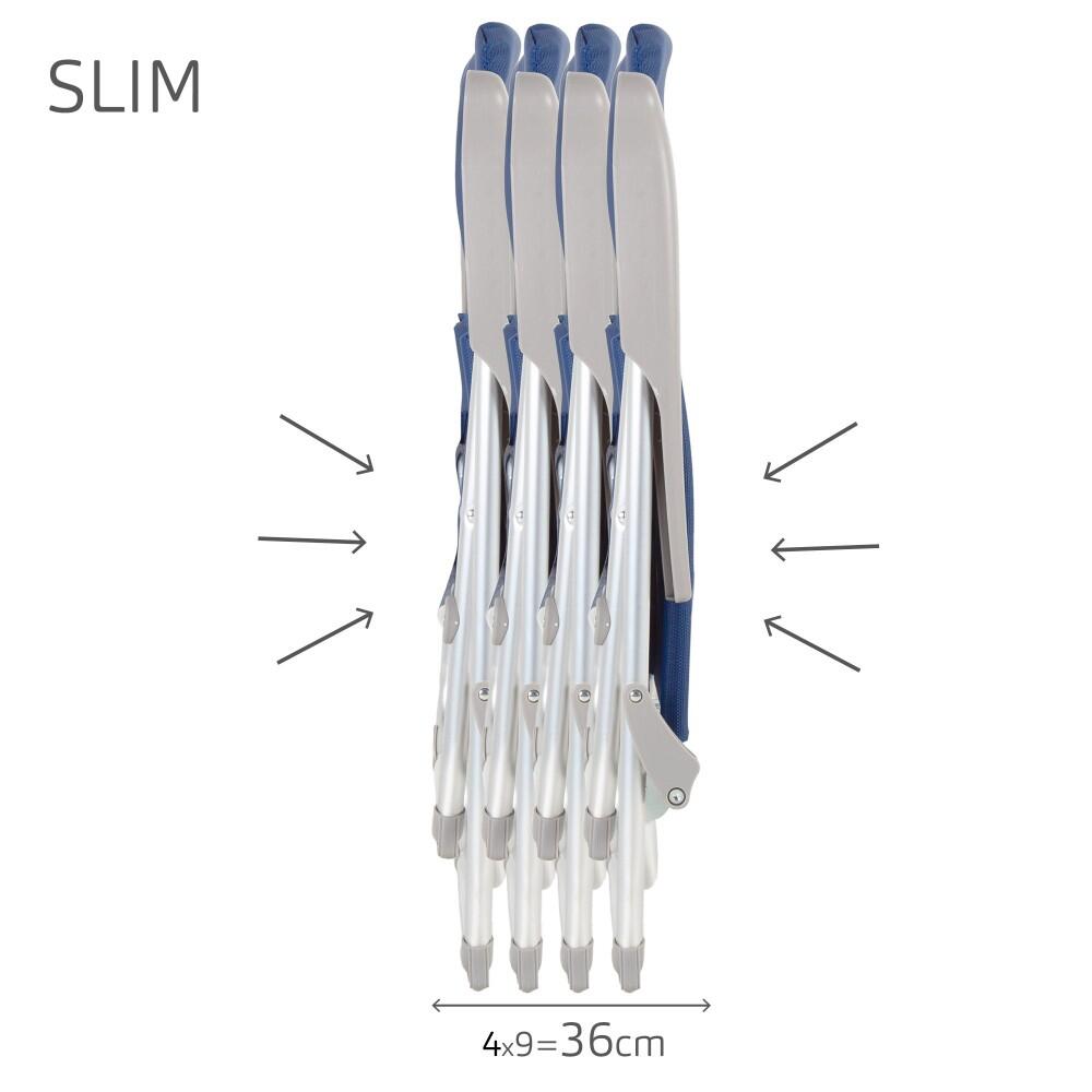 Cadeira de praia dobrável multiposições baixa blue Slim Aktive 3/7
