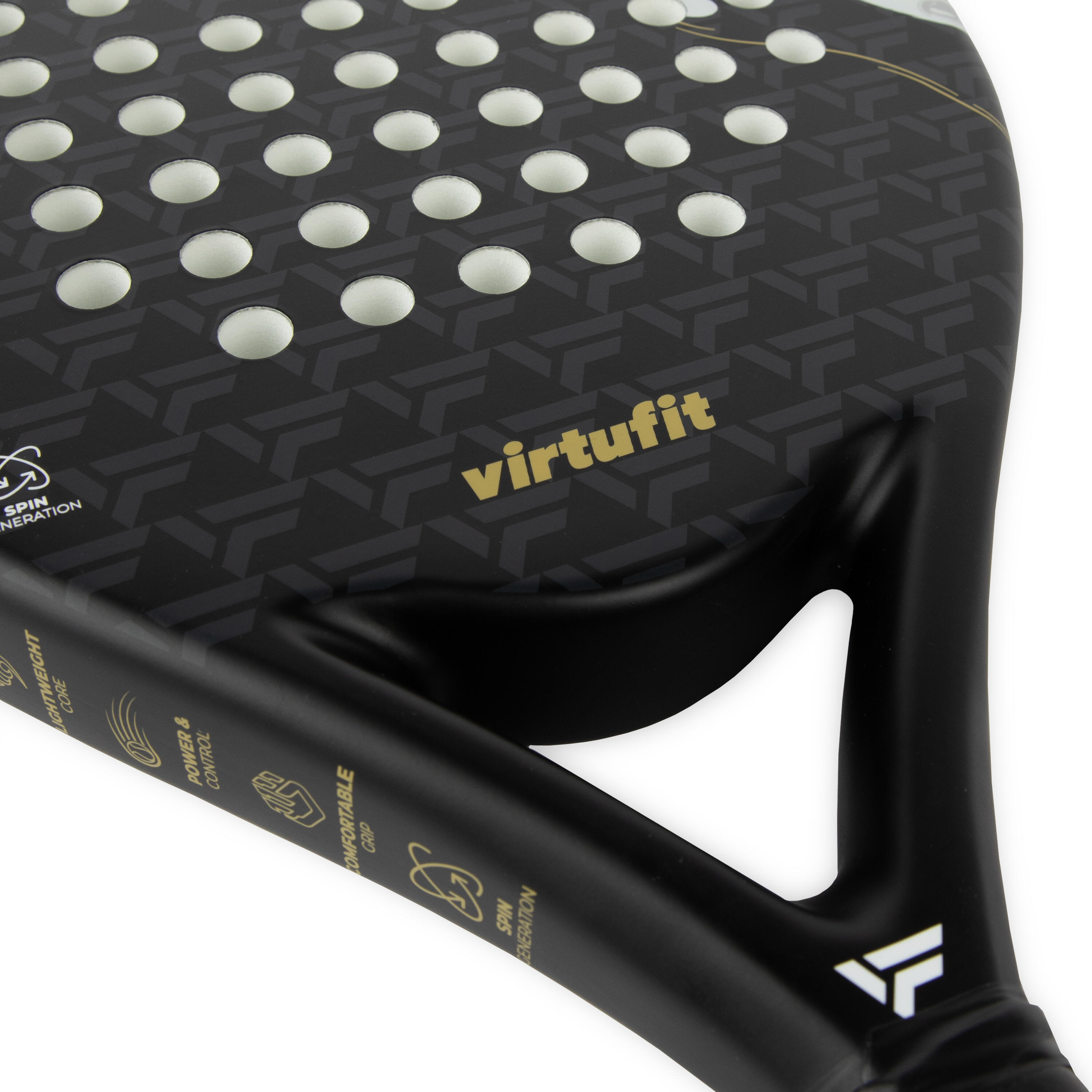 Raquete de Padel Precision Pro - Preto - Dourado 4/7