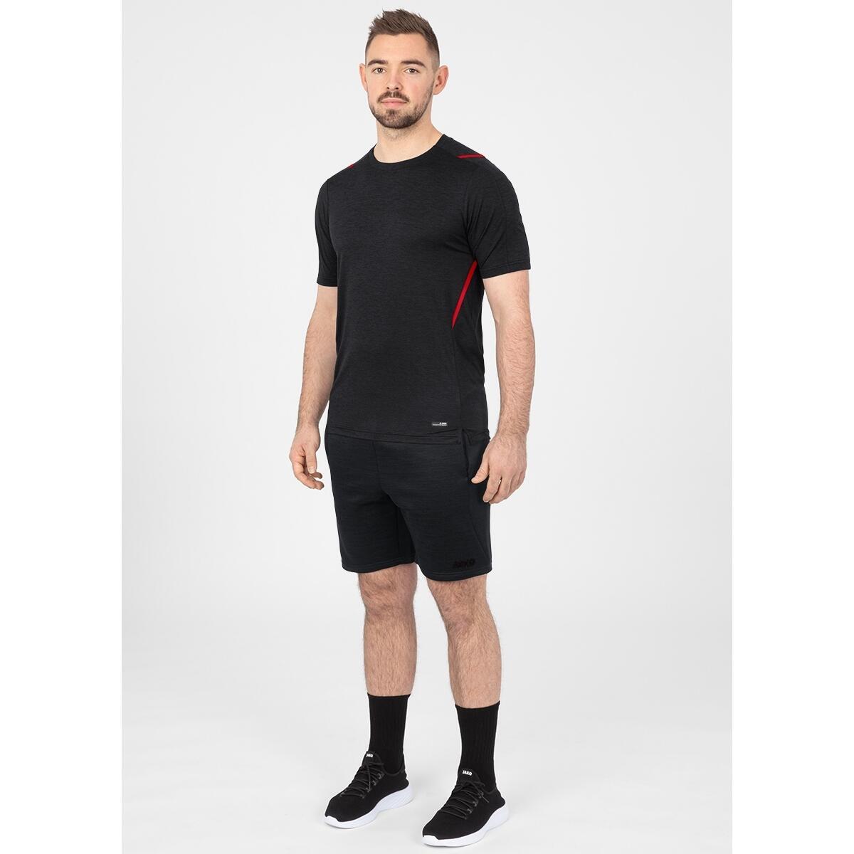 JAKO Challenge T-Shirt – Unisex Sports Tee With Contrast Tape, Melange Look & Teamline Style!