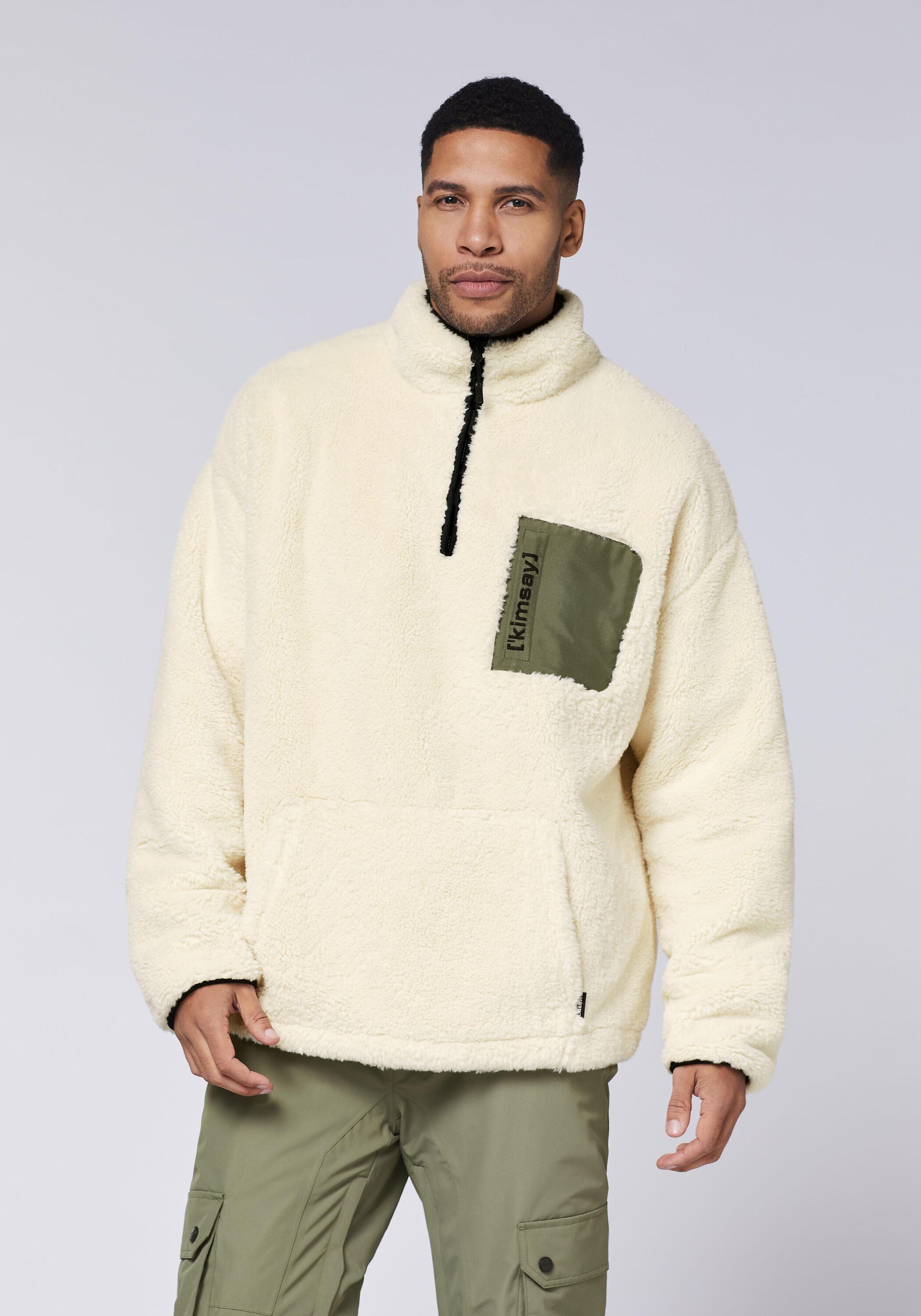 Fleece-Oberteil mit Brusttasche und Kängurutasche 3/7