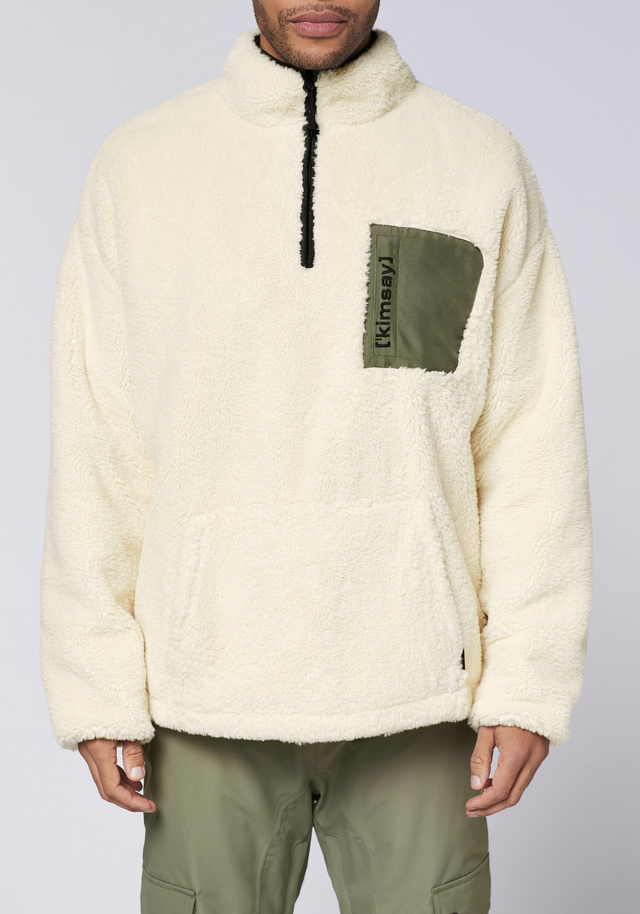 Fleece-Oberteil mit Brusttasche und Kängurutasche 5/7