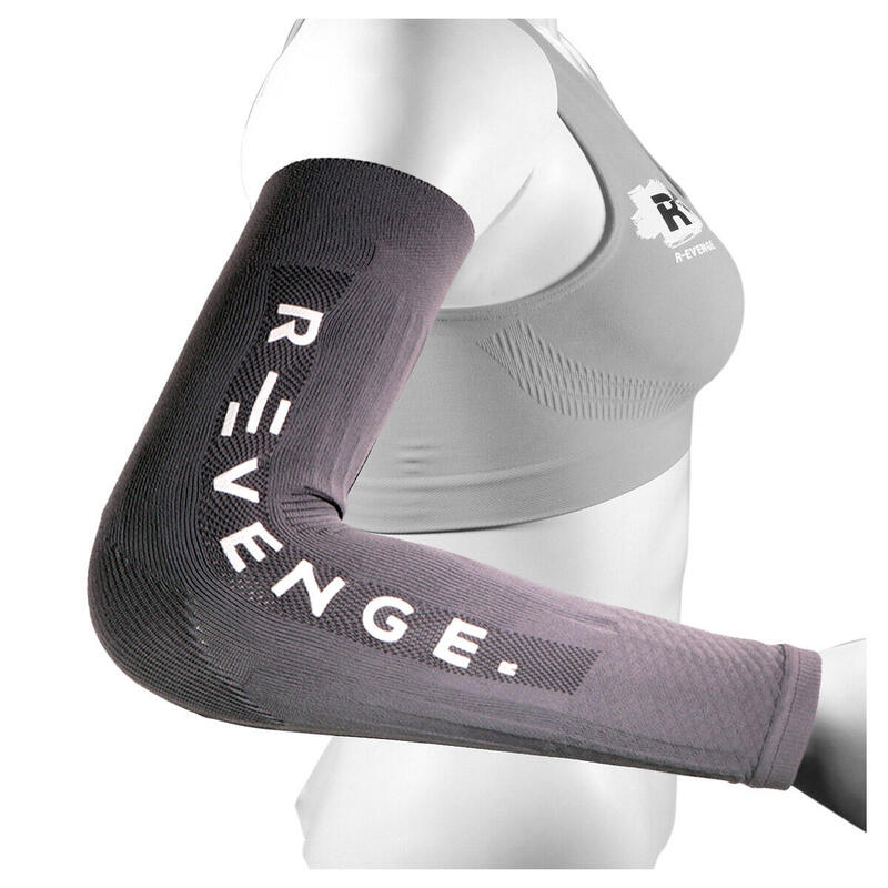 Manchette Couvre Bras Manchons adulte Compression kinesio fitness Gris