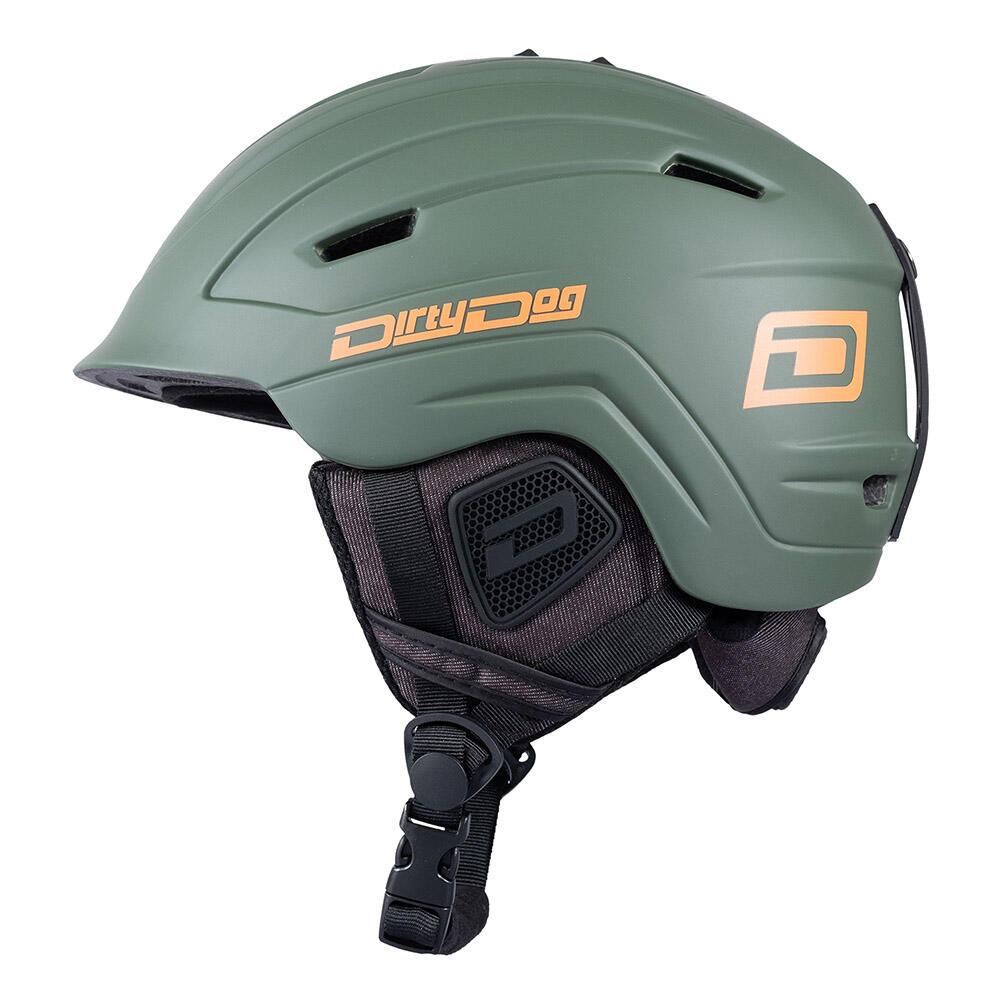 DIRTY DOG HYDRA Unisex Snow Helmet - Matte Green