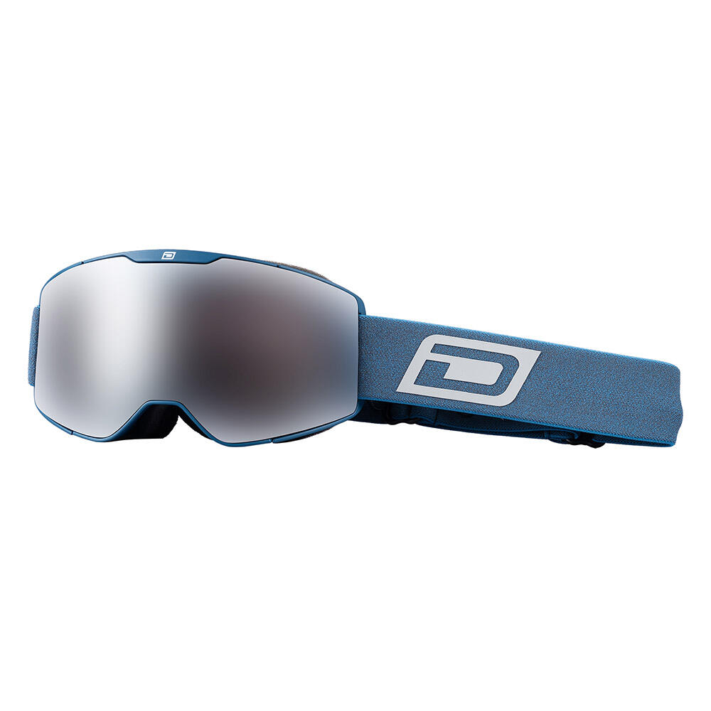 DIRTY DOG MUSE Unisex Snow Goggles - Matte Slate Blue/Silver Mirror