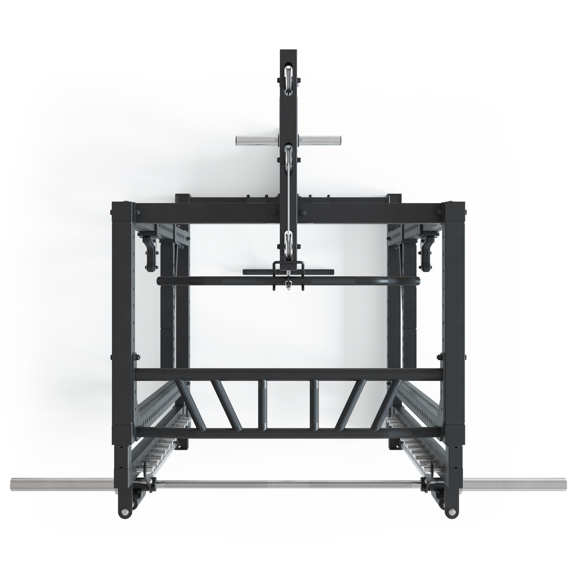 R7-Forge Power Rack mit Plate Load Gewichte und Smith Machine | 200cm 4/6