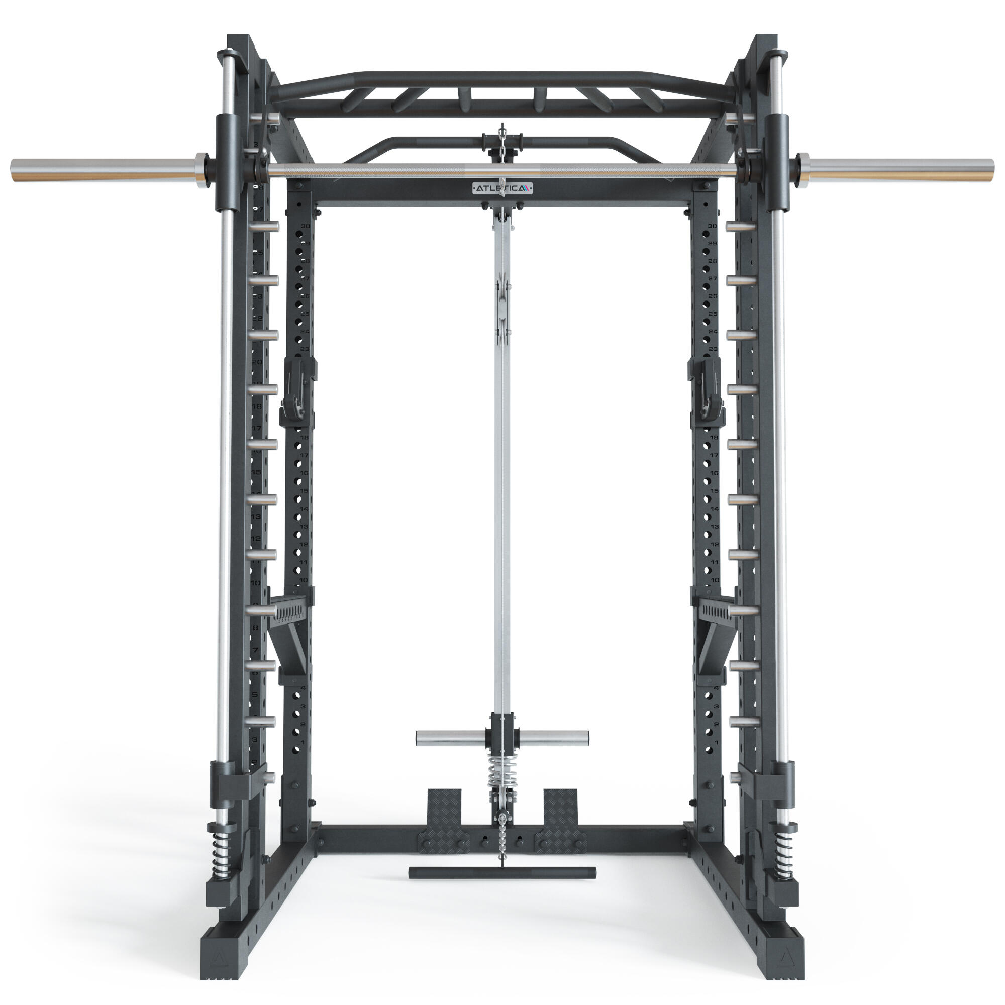 R7-Forge Power Rack mit Plate Load Gewichte und Smith Machine | 200cm 2/6