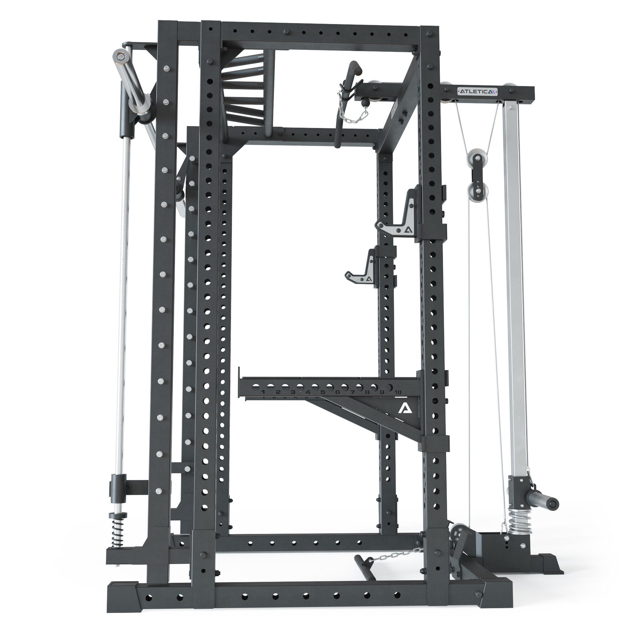 R7-Forge Power Rack mit Plate Load Gewichte und Smith Machine | 200cm 3/6