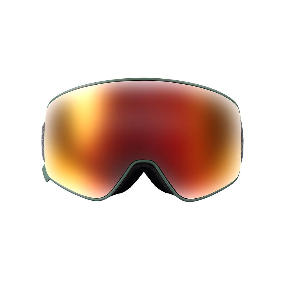 MUTANT LEGACY Unisex Snow Goggles - Ivy Green/Red Fusion Mirror & Rose 2/4