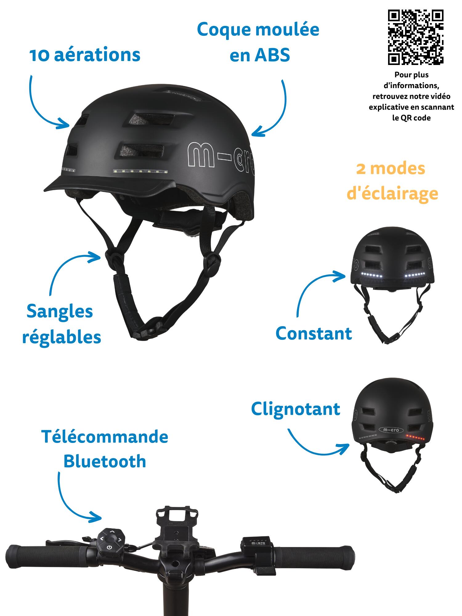 Casque  Smart LED Noir 3/7