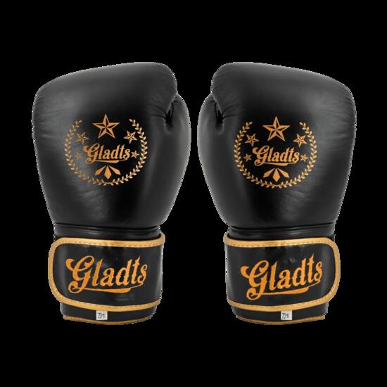 Gants de boxe en cuir GLADTS Gladiator Star Power - Noir/Or