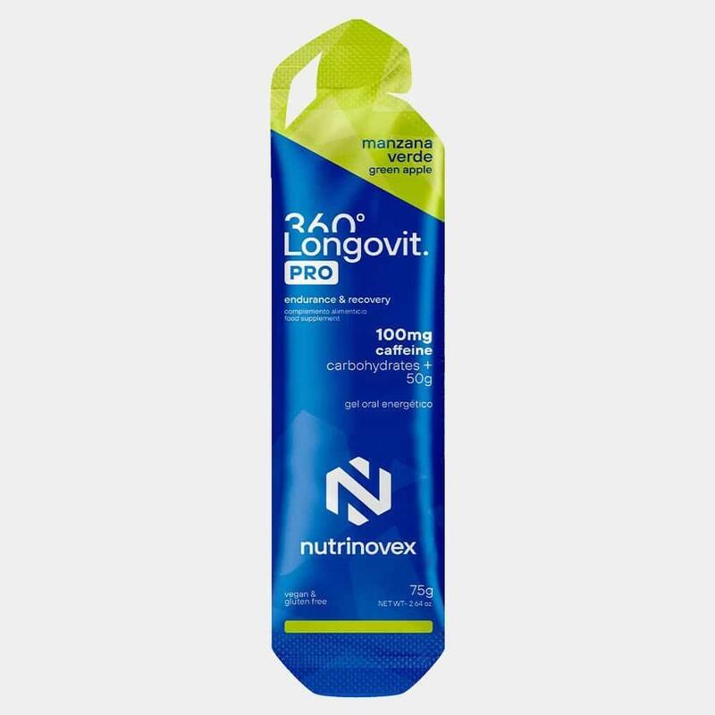 Longovit 360 Gel PRO Manzana verde con cafeína Nutrinovex