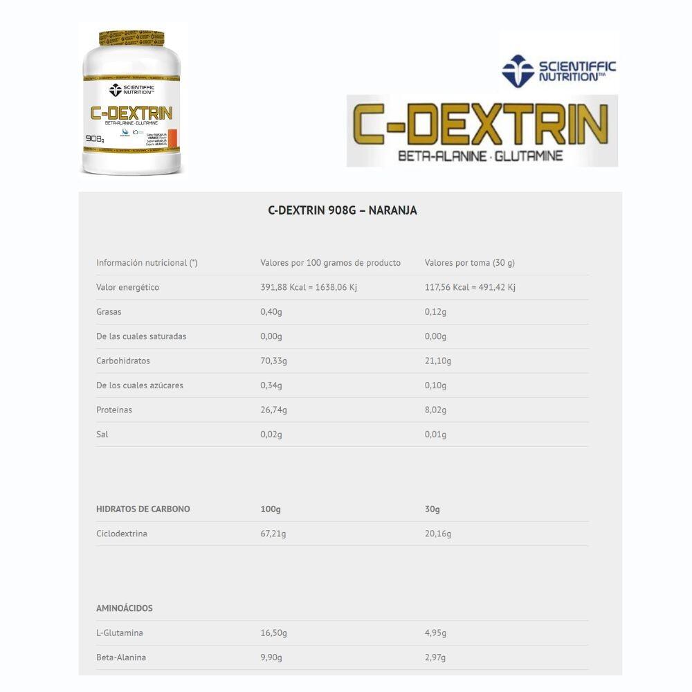 C-Dextrina 908g Laranja Scientiffic Nutrition 2/2